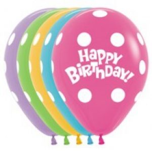 R12 - Birthday Dots - Assorted - 25 stuks