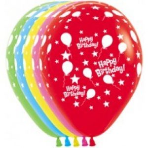 R5 - Birthday Balloons & Stars - Assortment - 50 stuks