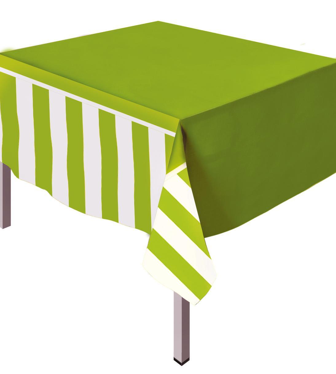 Table Cover Stripes Lime Green 031 1 stuk Balloonie